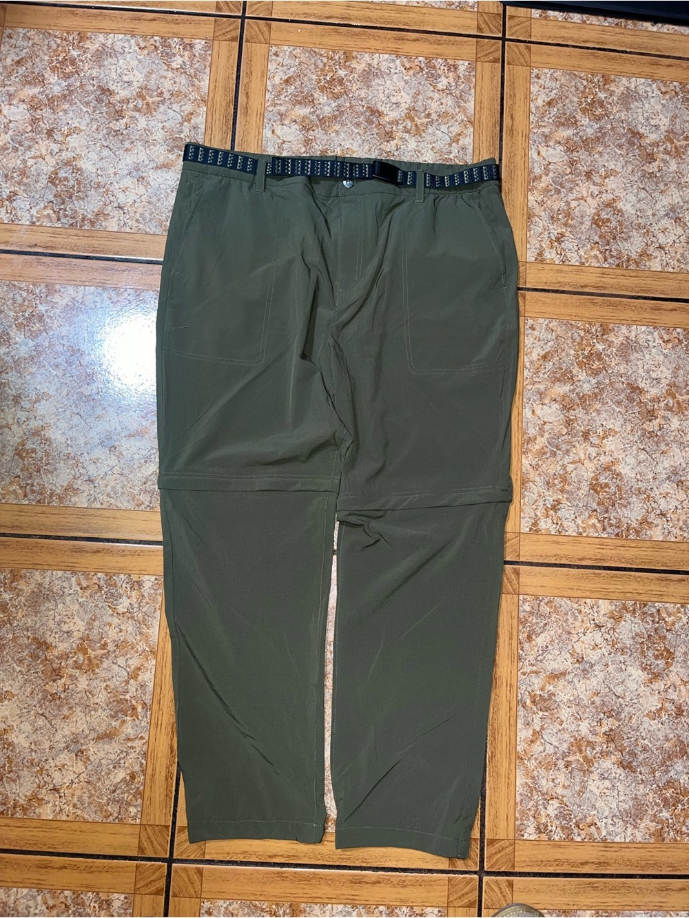 GERRY Men's Convertible Commuter Pants Relaxed Fit Belted Outdoor Hiking